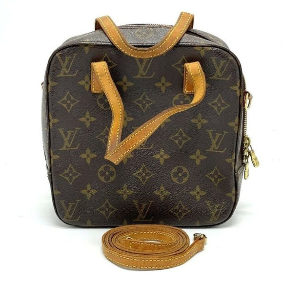 Louis Vuitton - Authenticated Spontini Handbag - Cloth Brown for Women, Good Condition